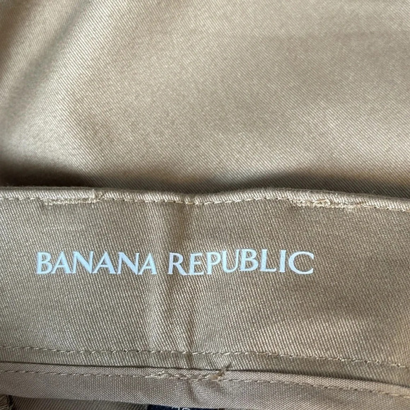 BANANA REPUBLIC NWT Tan Khaki Flat Front Twill Chino Shorts Pockets Preppy 30 - Picture 9 of 13